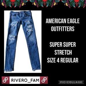 AMERICAN EAGLE  OUTFITTERS | SUPER SUPER STRETCH | SIZE 4 REGULAR